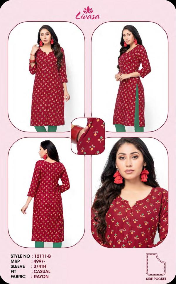 Livasa Basics 12111 Saize Set Fancy Kurti Collection